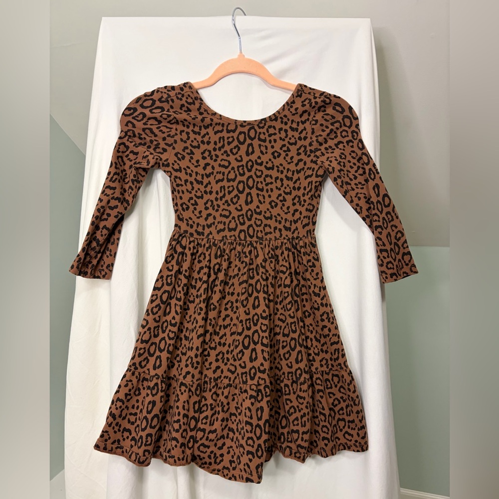 Janie and Jack Brown Leopard Print Dress